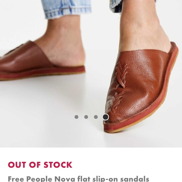 Free People Nova Flat Leather Brown Slip-On Backless Soft Mules New size 10, 41 - Picture 11 of 12